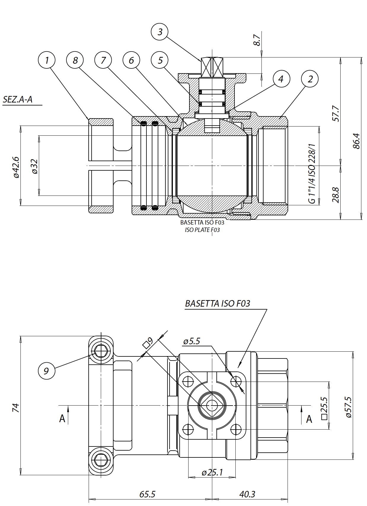 OMAL 黃銅全徑球閥ITEM D122